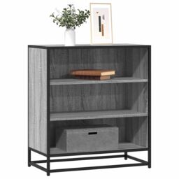 Berkfield Home Sideboard Grey Sonoma 68x35x76 cm Engineered Wood & Metal - Size: 68 x 35 x 76 cm - thumbnail 1