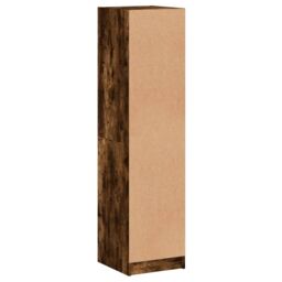 Berkfield Home Highboard with Glass Door Smoked Oak 35x37x142 cm in Brown - Size: 35 x 37 x 142 cm - thumbnail 8
