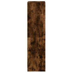 Berkfield Home Highboard with Glass Door Smoked Oak 35x37x142 cm in Brown - Size: 35 x 37 x 142 cm - thumbnail 7