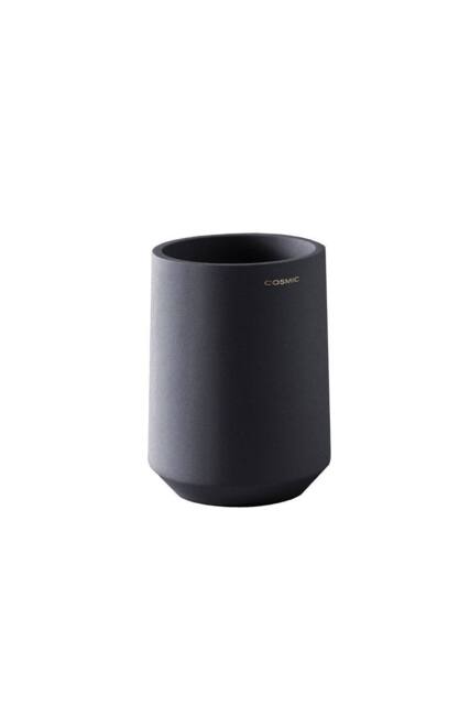 Cosmic Toothbrush Holder, Big & Durable, Polyresin, Volcano, Saona Collection in Black - image 1
