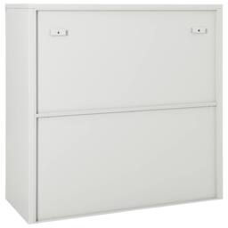 Berkfield Home Sliding Door Cabinet Light Grey 90x40x90 cm Steel - Size: 90 x 40 x 90 cm - thumbnail 4