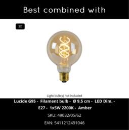 Netlighting Danza Classic Cluster Pendant Light Ø 50cm 3xE27 Matt Gold Brass - thumbnail 6
