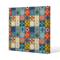 Benjamin Tate Design Tribal art boho (Canvas Print) / 46 x 46 x 4cm in Natural - Size: 46 x 46 x 4 cm - thumbnail 1