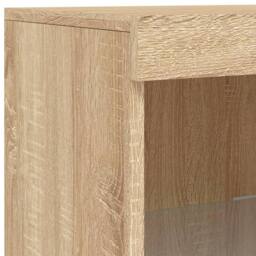 Berkfield Home Sideboard with LED Lights Sonoma Oak 41x37x100 cm in Brown - Size: 41 x 37 x 100 cm - thumbnail 9