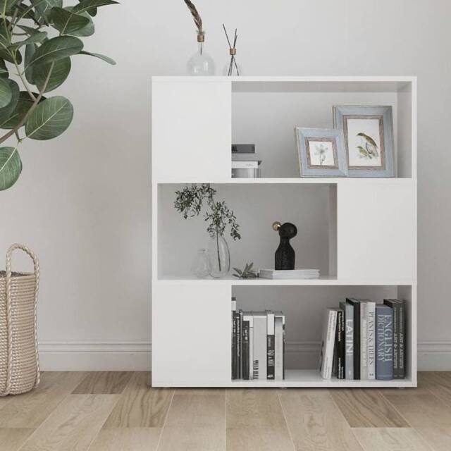 Berkfield Home Classic Book Cabinet Room Divider White 80x24x94 cm Engineered Wood - Size: 80 x 24 x 94 cm - image 1