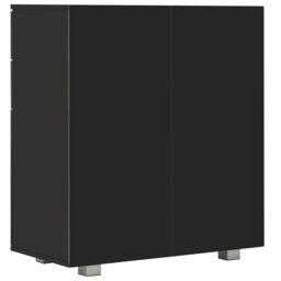 Berkfield Home Sideboard High Gloss Black 71x35x76 cm Engineered Wood - Size: 71 x 35 x 76 cm - thumbnail 5
