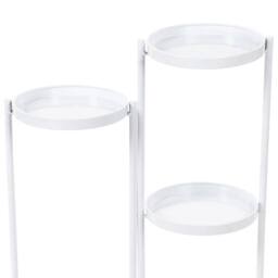 Kelvenix 5kg Free Standing Iron Flower Shelf Plant Stand in White - Size: 100 cm x 15 cm - thumbnail 3