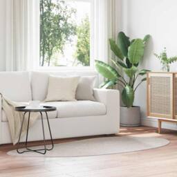 Berkfield Home Elegant Area Rug Sand 100x200 cm Polyester Non-Slip in Beige - Size: Medium - thumbnail 2