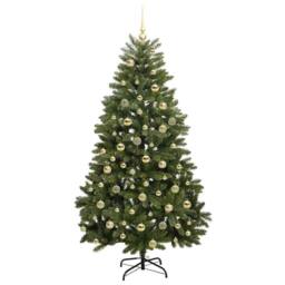 Berkfield Home Artificial Christmas Tree with Stand Green 180 cm PVC & Metal - thumbnail 4