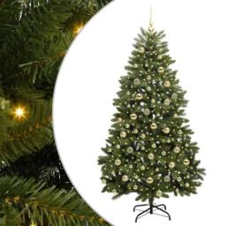 Berkfield Home Artificial Christmas Tree with Stand Green 180 cm PVC & Metal - thumbnail 2