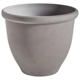 Wyld and Coco Round Solid Grey Plant Pot 49cm - All-Weather Stone-Polyresin - thumbnail 2