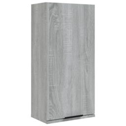 Berkfield Home Wall-mounted Bathroom Cabinet Grey Sonoma 32x20x67 cm - Size: 32 x 20 x 67 cm - thumbnail 2