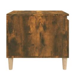 Berkfield Home Coffee Table Smoked Oak 100x50x45 cm Engineered Wood in Brown - Size: 100 x 50 x 45 cm - thumbnail 7