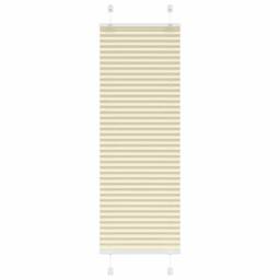 Berkfield Home Pleated Blind Cream 50x150 cm Fabric Width 49.4 cm Polyester - thumbnail 2