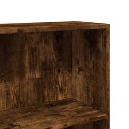 Berkfield Home Book Cabinet Smoked Oak 80x30x189 cm Engineered Wood in Brown - Size: 80 x 30 x 189 cm - thumbnail 7