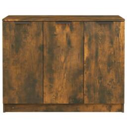 Berkfield Home Sideboard Smoked Oak 90.5x30x70 cm Engineered Wood in Brown - thumbnail 5