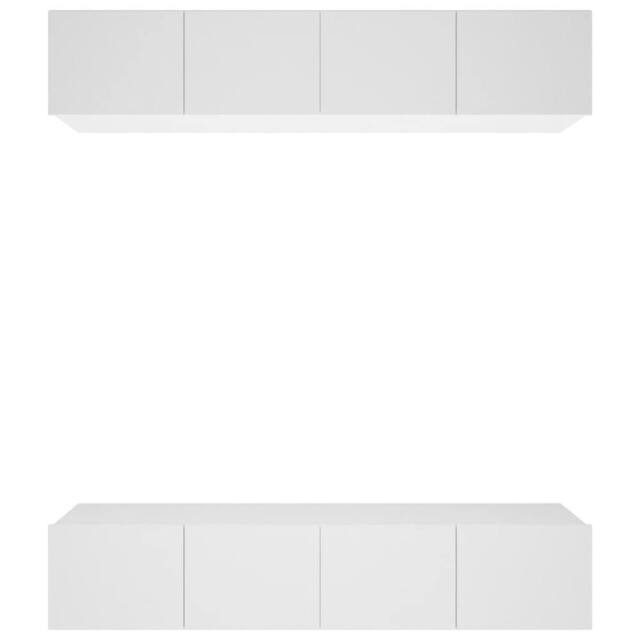 Berkfield Home TV Cabinets 4 pcs White 80x30x30 cm Engineered Wood - Size: 80 x 30 x 30 cm - image 1