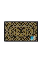 JVL Woven Coir Tuffscrape Doormat 45x75cm Scroll in Natural - Size: 45 cm x 75 cm - thumbnail 6