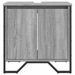 Berkfield Home Bathroom Sink Cabinet Grey Sonoma 60x35x60 cm Engineered Wood - Size: 60 x 35 x 60 cm - thumbnail 4