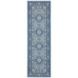 THE RUGS Skazar Isfahan Oriental Rug Polypropylene Vintage Design Jute Backing in Blue - Size: 80 cm x 150 cm - thumbnail 5