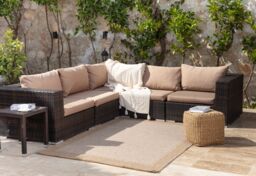 Livabliss Mirage-Cottage Tan Beige Fringe Jute-Look In- & Outdoor Rug - Size: 160 cm x 215 cm - thumbnail 7