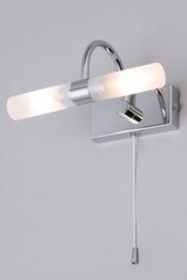 BHS Lighting Cygna Bathroom Wall Light in Silver