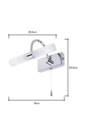 BHS Lighting Cygna Bathroom Wall Light in Silver - thumbnail 5