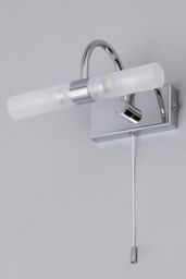 BHS Lighting Cygna Bathroom Wall Light in Silver - thumbnail 2