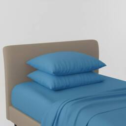 Snug City Flannelette Pillowcases Soft Brushed Pillow Covers Warmth & Comfort in Blue - thumbnail 2
