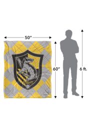 Warner Brothers Harry Potter Hufflepuff Plaid Sigil Blanket 152 x 127 cm in White - thumbnail 5