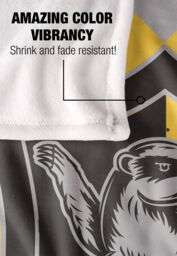 Warner Brothers Harry Potter Hufflepuff Plaid Sigil Blanket 152 x 127 cm in White - thumbnail 4