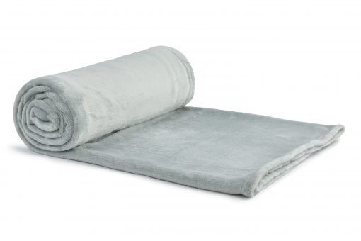 New Edge Blinds Plush Collection Flannel Fleece Super Soft Throw in Grey - Size: 127 cm x 152 cm - image 1