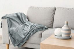 New Edge Blinds Plush Collection Flannel Fleece Super Soft Throw in Grey - Size: 127 cm x 152 cm - thumbnail 4