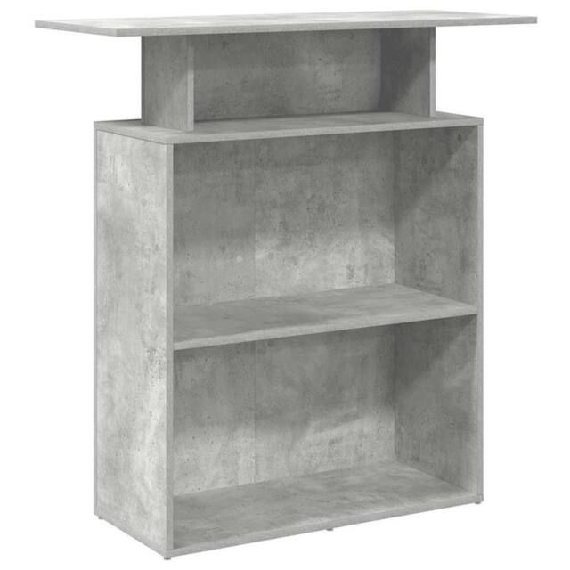 Berkfield Home Reception Desk Concrete Grey 100x40x104 cm Engineered Wood - Size: 100 x 40 x 104 cm - image 1