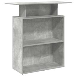 Berkfield Home Reception Desk Concrete Grey 100x40x104 cm Engineered Wood - Size: 100 x 40 x 104 cm - thumbnail 1