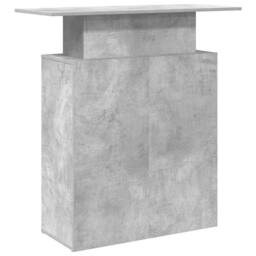 Berkfield Home Reception Desk Concrete Grey 100x40x104 cm Engineered Wood - Size: 100 x 40 x 104 cm - thumbnail 7