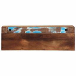 Berkfield Home Coat Rack with Shelf Wall Mounted Solid Reclaimed Wood & Metal in Brown - thumbnail 6