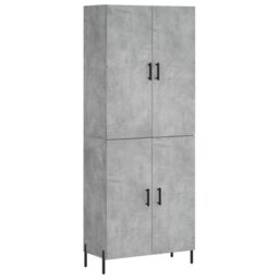 Berkfield Home Highboard Concrete Grey 69.5x34x180 cm Engineered Wood - thumbnail 2