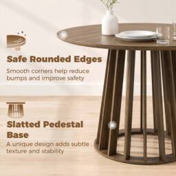 HOMCOM Modern Dining Table for 4-6 People 120 cm Light Walnut - thumbnail 6