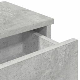 Berkfield Home Wall Shelf with Drawers Concrete Grey 80x31x17 cm Engineered Wood - Size: 80 x 31 x 17 cm - thumbnail 8