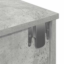 Berkfield Home Wall Shelf with Drawers Concrete Grey 80x31x17 cm Engineered Wood - Size: 80 x 31 x 17 cm - thumbnail 9