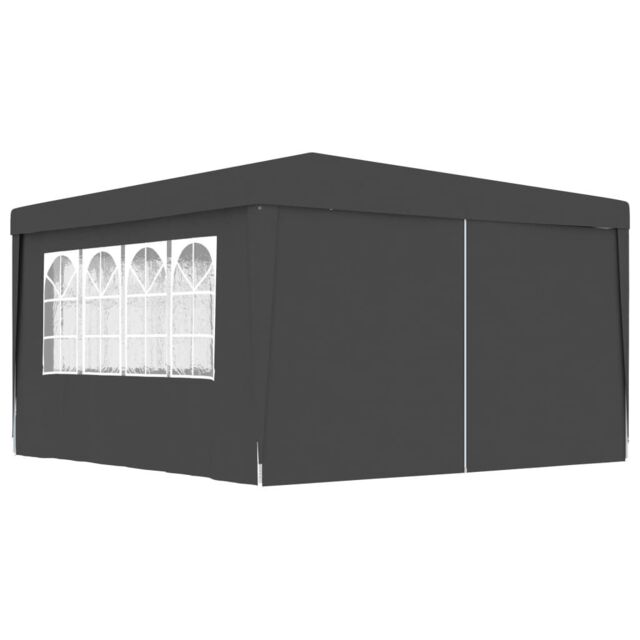Berkfield Home Professional Party Tent with Side Walls 4x4 m Anthracite 90 g/m? in Black - image 1