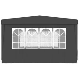 Berkfield Home Professional Party Tent with Side Walls 4x4 m Anthracite 90 g/m? in Black - thumbnail 4