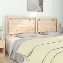Berkfield Home Bed Headboard 205.5x4x100 cm Solid Pine Wood in Brown - thumbnail 1