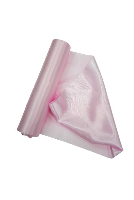 Neel Blue 20cm x 29cm Solid Satin Roll Large Fabric for Chair Sash Wedding Bouquet Décor Drapery in Baby Pink - Size: 20 cm x 29 cm - image 1