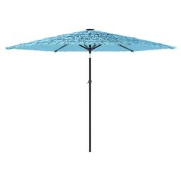 Berkfield Home Garden Parasol with Steel Pole Blue 288x288x225 cm - Size: 288 x 288 x 225 cm - thumbnail 5