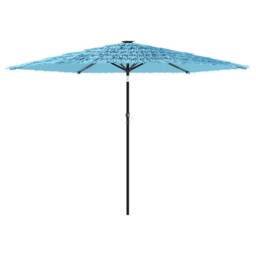 Berkfield Home Garden Parasol with Steel Pole Blue 288x288x225 cm - Size: 288 x 288 x 225 cm - thumbnail 1