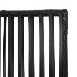 Berkfield Home Room Divider 4 Panels Black Poly Rattan - thumbnail 6
