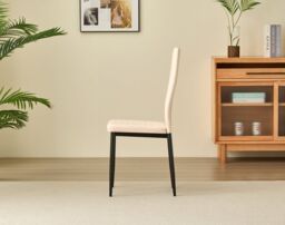 Outdoor Living Colorado Dining Table with 4 Champaigne Emily Leather Chairs in Natural - thumbnail 4