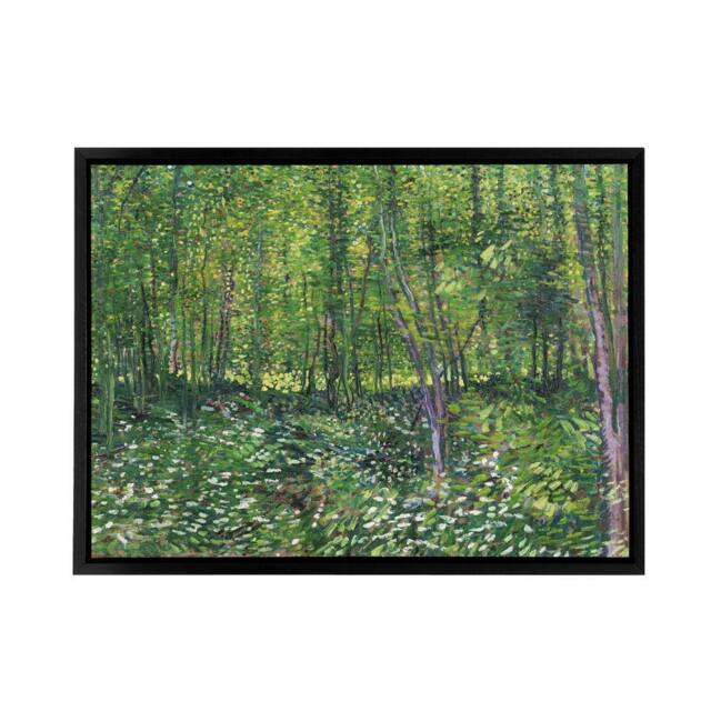 "Artery8 Vincent Van Gogh Trees & Undergrowth Framed Canvas Wall Art Print - Size: W12"" x H16""" - image 1